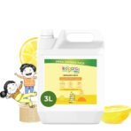 Koparo Organic Dishwash Liquid | 3 Litres | Orange & Sweet Lime | Natural, Plant Based & Eco-Friendly | Removes Tough Grease, Soft on Hands | Baby & Pet Safe - Fast UK Delivery