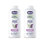 Chicco Baby Moments Talcum Powder Set - 300g x 2 Packs - Fast UK Delivery