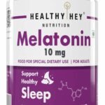 HealthyHey Nutrition Melatonin 10mg, Pack of 120 vegetable capsules - Promotes Sleep and Relaxation (10mg) - Fast UK Delivery