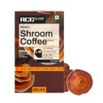 Ace Blend Reishi SHROOM COFFEE | 15 Serves | Decaf Mushroom Coffee with KSM-66 Ashwagandha, L-Theanine & MCT | Promotes Relaxation & Deep Sleep | 100% Arabica | Instant Coffee | Keto | Cold/Hot Brew - Fast UK Delivery