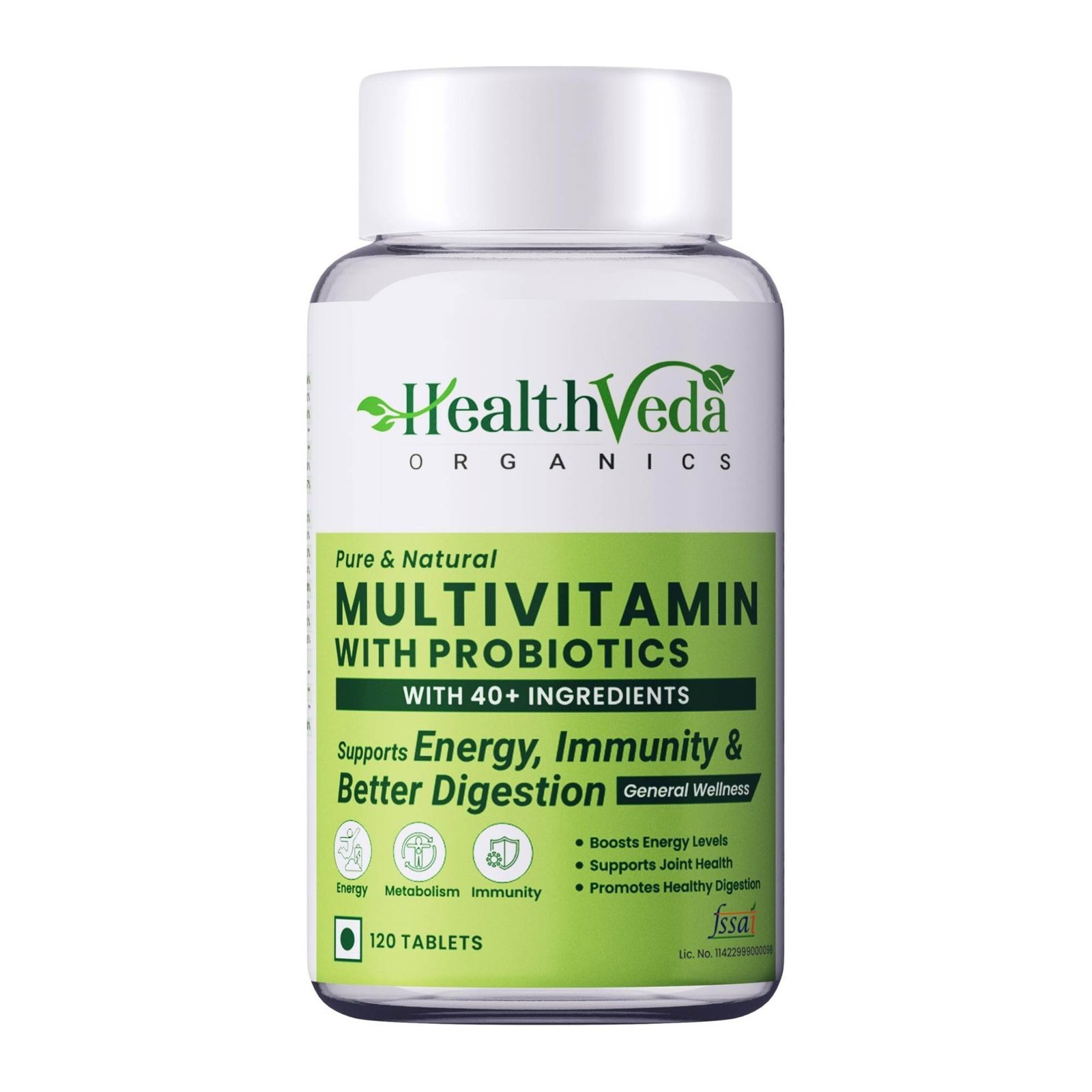 uk71lyxpCr08L-1-1.jpg HEALTH VEDA ORGANICS PRIVATE LIMITED Multivitamin with Probiotics - 45 Ingredients Supplement for Men and Women | Immunity & Gut Health - 120 Veg Tablets for Men & Women - Fast UK Delivery - Image 1