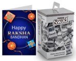 Swad Happy Raksha Bandhan Rakhi Gift with Card (Swad Digestive Candy 125 Gift Box & 1 Greeting card) - Fast UK Delivery