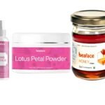 Beaface Combo Pack Lotus Petal Powder New Fresh Skin Glow - 50gm | Natural Honey Acne Remover, Cleanser, Pigmentation | Rose water Skin Soothes -100ml (Pack of-3)