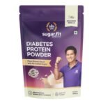Sugar.Fit Active Diabetes Plant Protein Powder - 350g Vanilla, Pea Protein Isolate, Low GI Diabetic Friendly Plant Based, Sugar Free Supplement for Managing Blood Sugar & Weight for Men & Women - Fast UK Delivery