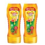 Saffola Honey Gold, 100% Pure, Made with Kashmir Honey, Squeezy pack 2 x 350g (Buy 1 Get 1) - Fast UK Delivery
