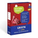 CRISTA Red Chilli Powder | Laal Mirch Powder with Natural Oils | Zero added Colours, Fillers, Additives & Preservatives | Medium Spicy Grade | 500 gms