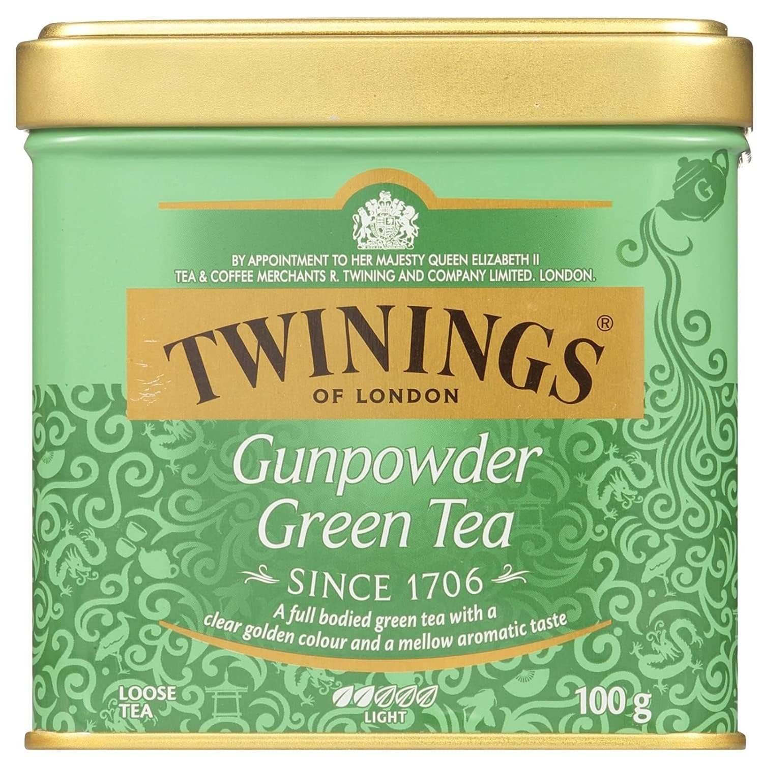 uk71oVo-x1zL.jpg Twinings Green Gunpowder Tea, Loose Tea, 3.53 oz Tins - Fast UK Delivery - Image 1