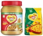 Saffola Peanut Butter Crunchy| High Protein Peanut Butter | Only Jaggery, No Refined Sugar, 900g & Saffola Masala Oats | Tasty Evening Snack| Healthy Snack| Veggie Twist| 500g - Fast UK Delivery