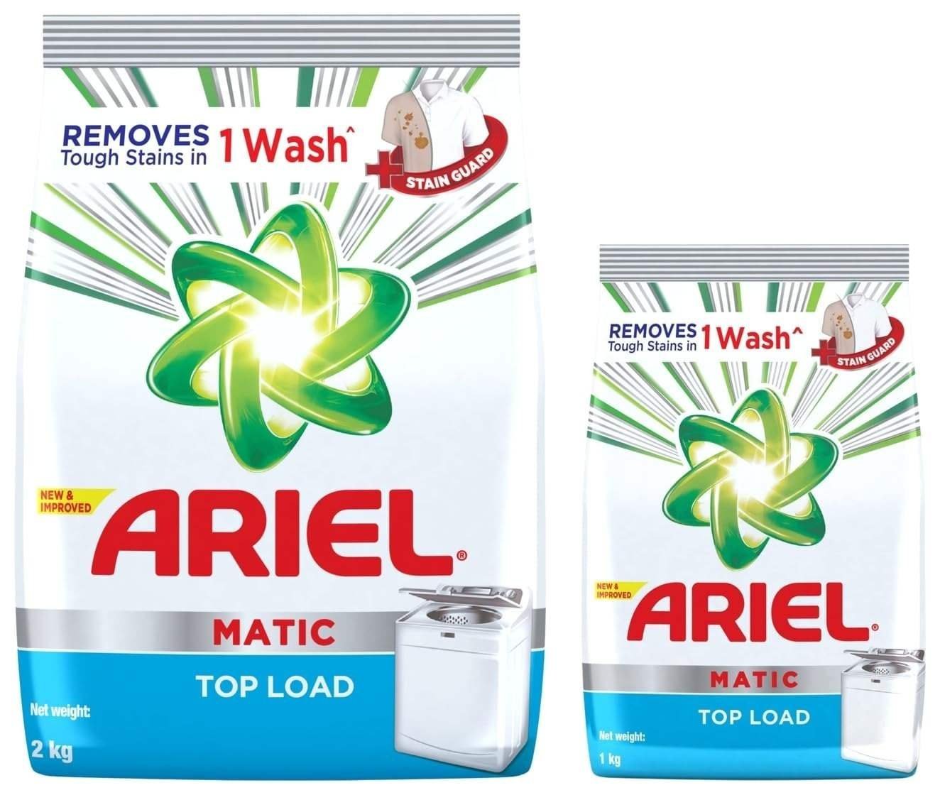 uk71p3Hf9HGhL-1-1.jpg Ariel Matic Top Load Detergent Washing Powder - 1 Kg, Pack of 1 & Ariel Matic Top Load Detergent Washing Powder - 2 kg - Fast UK Delivery - Image 1