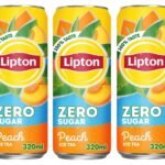 Lipton Zero Sugar Peach Ice Tea, 320ml, Pack of 3 (Imported) - Fast UK Delivery