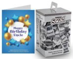 Swad Happy Birthday Uncle Gift with Card (Swad Digestive Candy 125 Gift Box & 1 Greeting card) - Fast UK Delivery