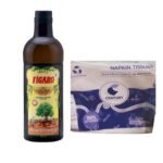 Figaro Extra Virgin Olive Oil-1L Bottle| Free Century Napkin(30 * 30cm)(Pack of 50)| 100% Natural and Cold Extracted Oil- Perfect for Salad, Paratha, Marinade - Imported from Spain - Fast UK Delivery