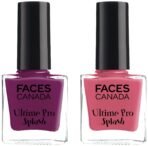 FACESCANADA Ultime Pro Splash Glossy Finish Nail Enamel-Mulberry 134 (8Ml) & Ultime Pro Splash Glossy Nail Enamel-Crimson 106 (8Ml) - Fast UK Delivery