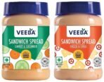 VEEBA Carrot And Cucumber Sandwich Spread, 250 Gm & Cheese And Chilli Sandwich Spread, 250 Gm - Fast UK Delivery