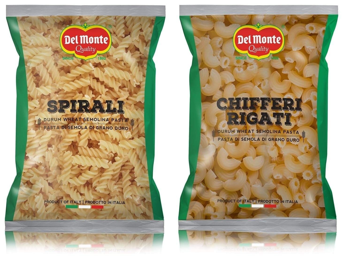 uk71rgtPdWkvL-1-1.jpg Del Monte Chifferi Pasta (Imported from Italy), 100% Durum Wheat Semolina, 1kg & Del Monte Spirali Pasta (Imported from Italy), 100% Durum Wheat Semolina, 1kg - Fast UK Delivery - Image 1