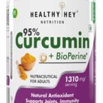 HealthyHey Nutrition Curcumin with Bioperine 1310mg (Ultra Pure) | Organic Turmeric, 60 Vegetable Capsules with Piperine - Fast UK Delivery