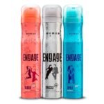 Engage Combo Pack Deo Spray for Women (Blush, Drizzle and Spell), Skin Friendly, (Pack of 3; 150ml Each), 450ml - Fast UK Delivery