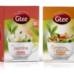 GTEE Green Tea Bags - Jasmine & Green Tea Bags - Cinnamon & Cardamom, 25 Tea bags (Pack of 2) - Fast UK Delivery