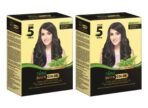 Nisha Quick Hair Color, 5 Minute Hair Color for Women & Men, Ammonia Free Henna Based Hair Colour, 100% Grey Coverage, Black Hair Dye, Natural Black Hair Color (60g Pack of 2) - Fast UK Delivery