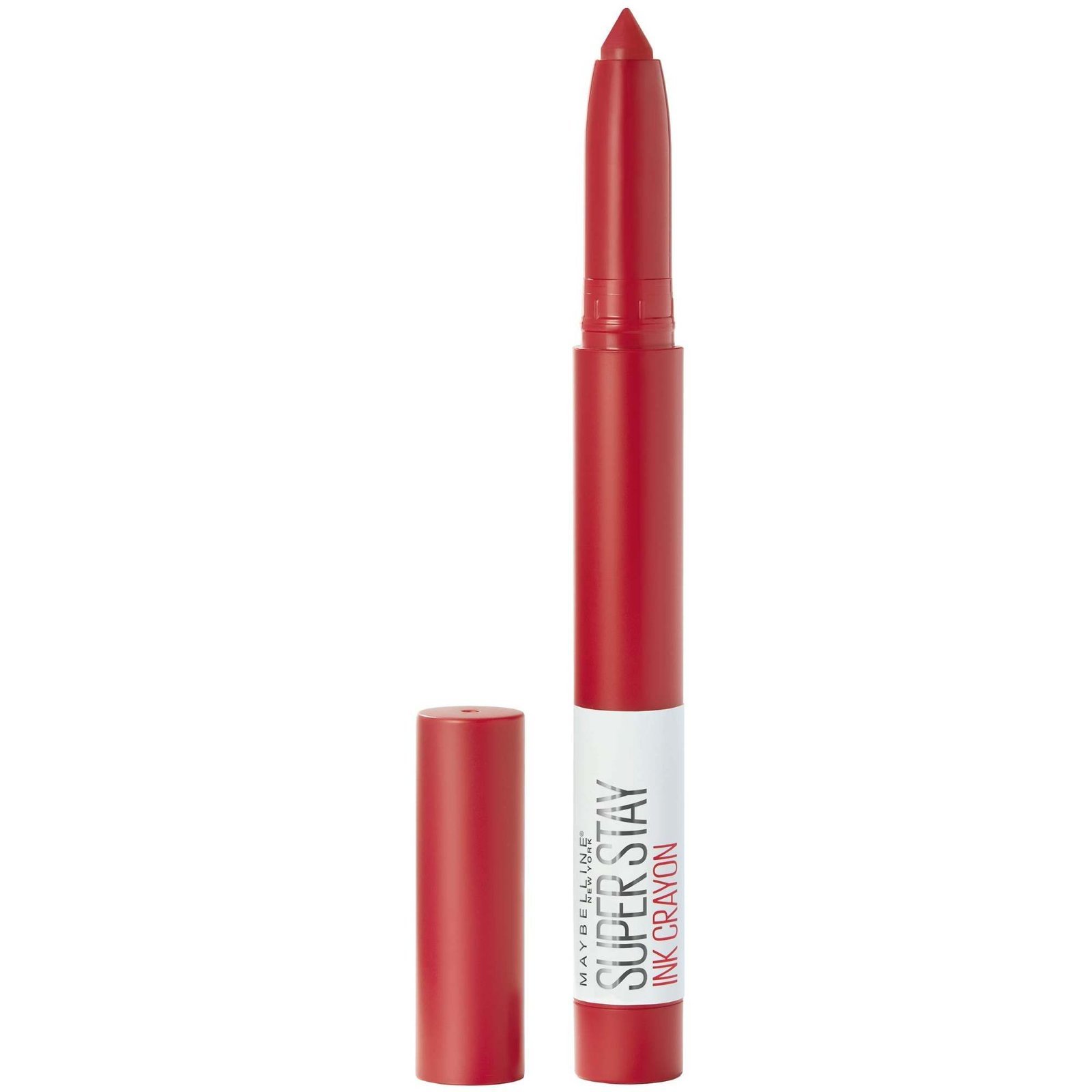 uk71sagaejx5L-1.jpg Maybelline New York Maybelline Super Stay Ink Crayon Lipstick, Precision Tip Matte Lip Crayon with Built-in Sharpener, Longwear Up To 8Hrs, Hustle In Heels, Apple Red, 0.04 oz - Fast UK Delivery - Image 1