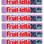 Fruit-Tella Blackcurrent Flavour Chewy Toffee Stick (Pack Of 6 x 32.4g) - Fast UK Delivery