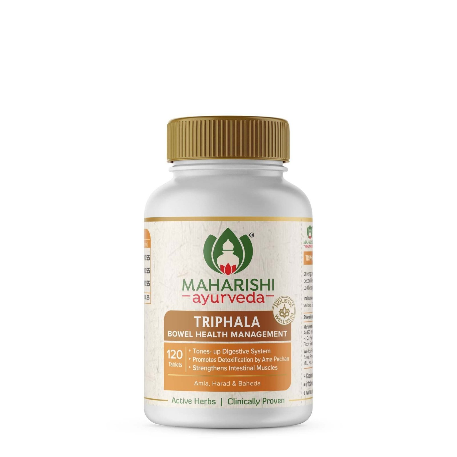 uk71tAbZT6YEL-1-1.jpg Maharishi Ayurveda Triphala Tablets 1000mg 120 Tablets | Supports Healthy Digestion | Improves Bowel Wellness| Relieves Constipation | Pure Herbs Used |100% Ayurvedic (Pack of 1)) - Fast UK Delivery - Image 1