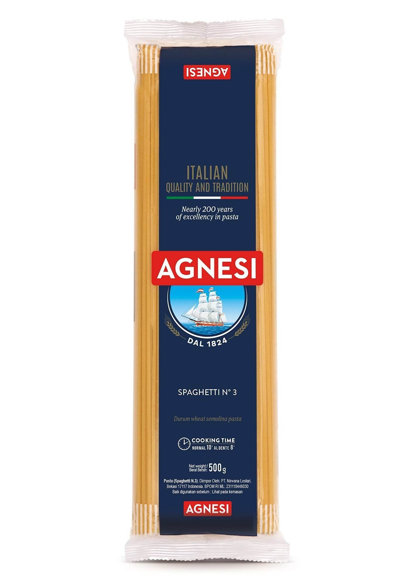 uk71tBZtsNCqL-1.jpg Agnesi Spaghetti Pasta, 500g, Product of Italy - Fast UK Delivery - Image 1