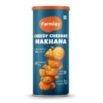 Farmley Roasted Makhana, & Flavoured Cheddar Cheese Makhana I 77 gram I Roasted In Olive Oil (Pack of 1) - Fast UK Delivery