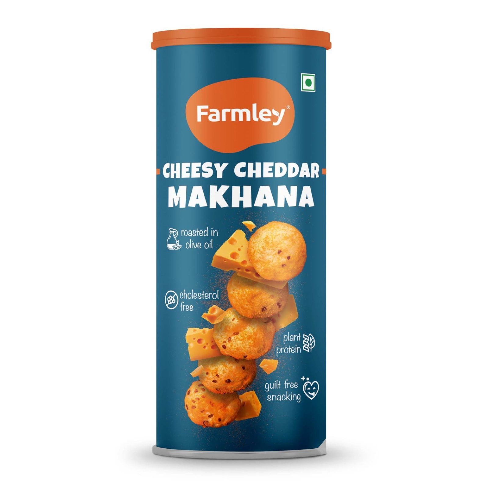 uk71tHlkLZQdL-1-1.jpg Farmley Roasted Makhana, & Flavoured Cheddar Cheese Makhana I 77 gram I Roasted In Olive Oil (Pack of 1) - Fast UK Delivery - Image 1