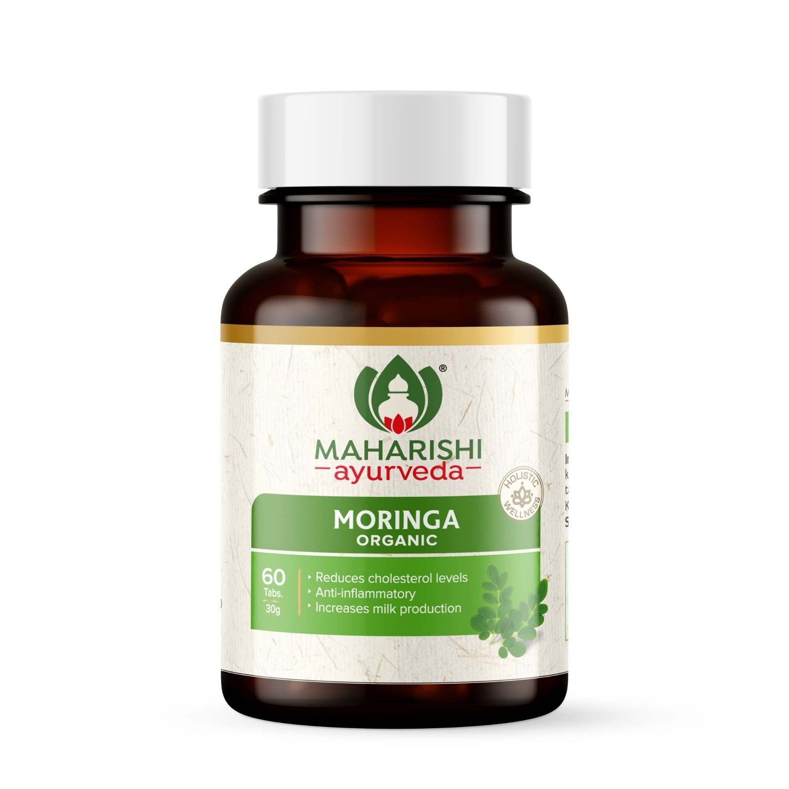 uk71tKkASzAzL-1-1.jpg Maharishi Ayurveda Organic Moringa Tablets 500 MG | Immunity Booster | 100% Organic | Healthy Digestion & Appetite | Reduces Cholestrol Level & Anti Inflammatory 60 Tablets | Pack of 1 - Fast UK Delivery - Image 1