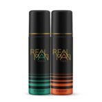 Fogg Realman Thrill & Attract Deodorant, Strong Body Spray, Long Lasting Fragrance For Men, 200Ml Each (Pack Of 2) - Fast UK Delivery