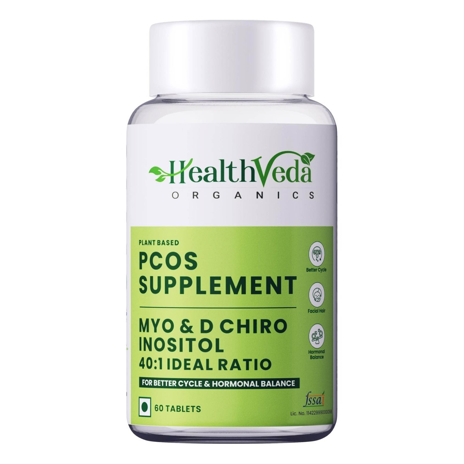 uk71tXAuINNL-1.jpg HEALTH VEDA ORGANICS PRIVATE LIMITED Plant Based Pcos With Myo-Inositol 2000Mg, D-Chiro-Inositol 50Mg|60 Veg Tablets|Healthy Regular Menstruation|For Women - Fast UK Delivery - Image 1