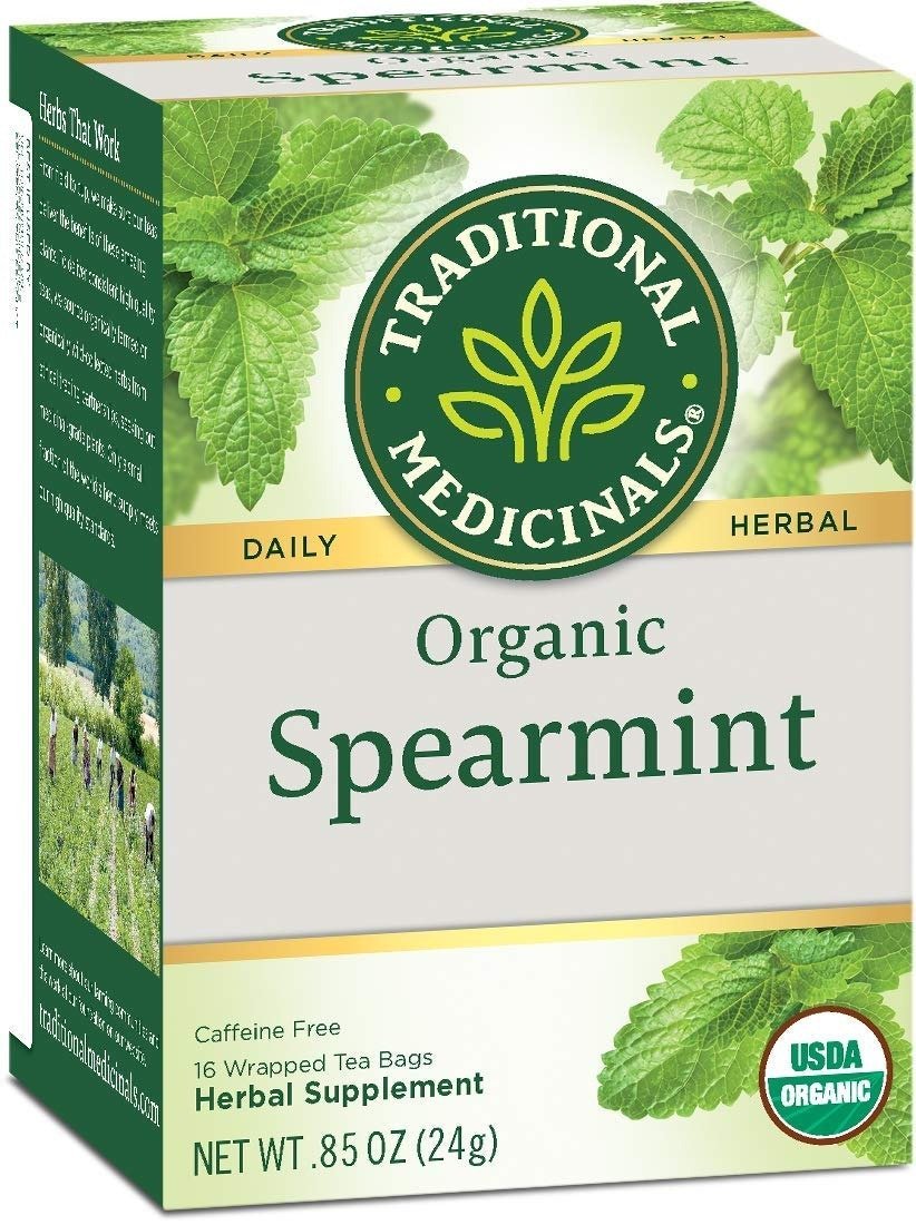 uk71tgbueq8cL-1.jpg Traditional Medicinals Herbal Tea Organic Spearmint 16 Tea Bags - 0.06 Kg - Fast UK Delivery - Image 1