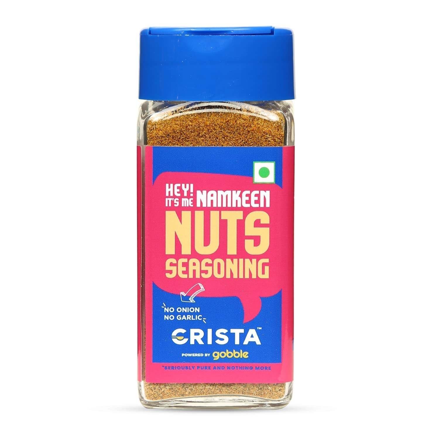 uk71u4Z7475vL-1-1.jpg CRISTA Namkeen Nuts Seasoning | Healthy & Flavourful Snack Option | Mixed Spices Blend | Fresh & Flavourful | Zero added Colours, Fillers, Additives & Preservatives | No Onion | No Garlic | 50 gms - Image 1