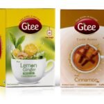 GTEE Green Tea Bags - Lemon & Ginger & Cinnamon Tea Bags, 25 Tea bags (Pack of 2) - Fast UK Delivery