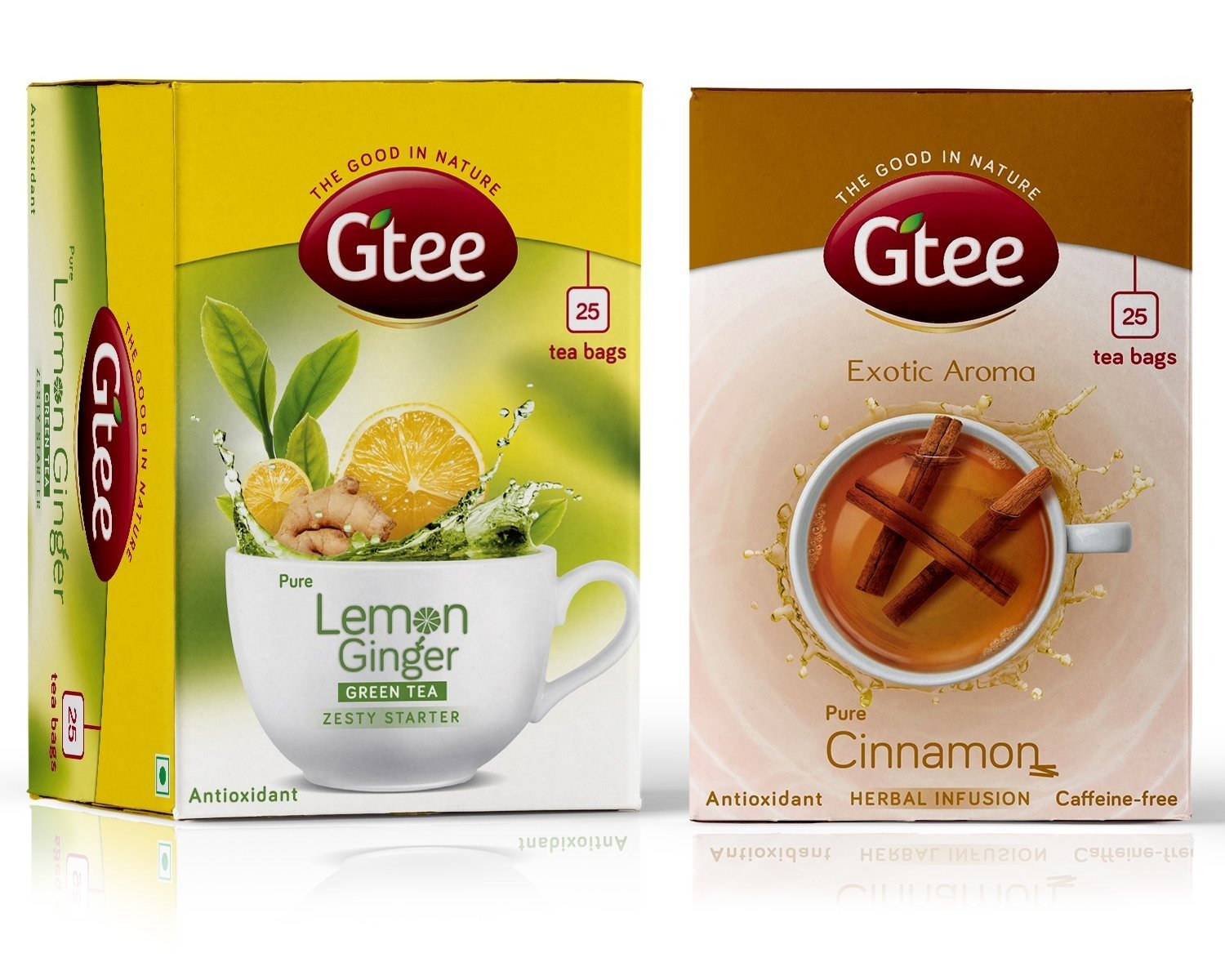 uk71uGbUAkFAL-1.jpg GTEE Green Tea Bags - Lemon & Ginger & Cinnamon Tea Bags, 25 Tea bags (Pack of 2) - Fast UK Delivery - Image 1