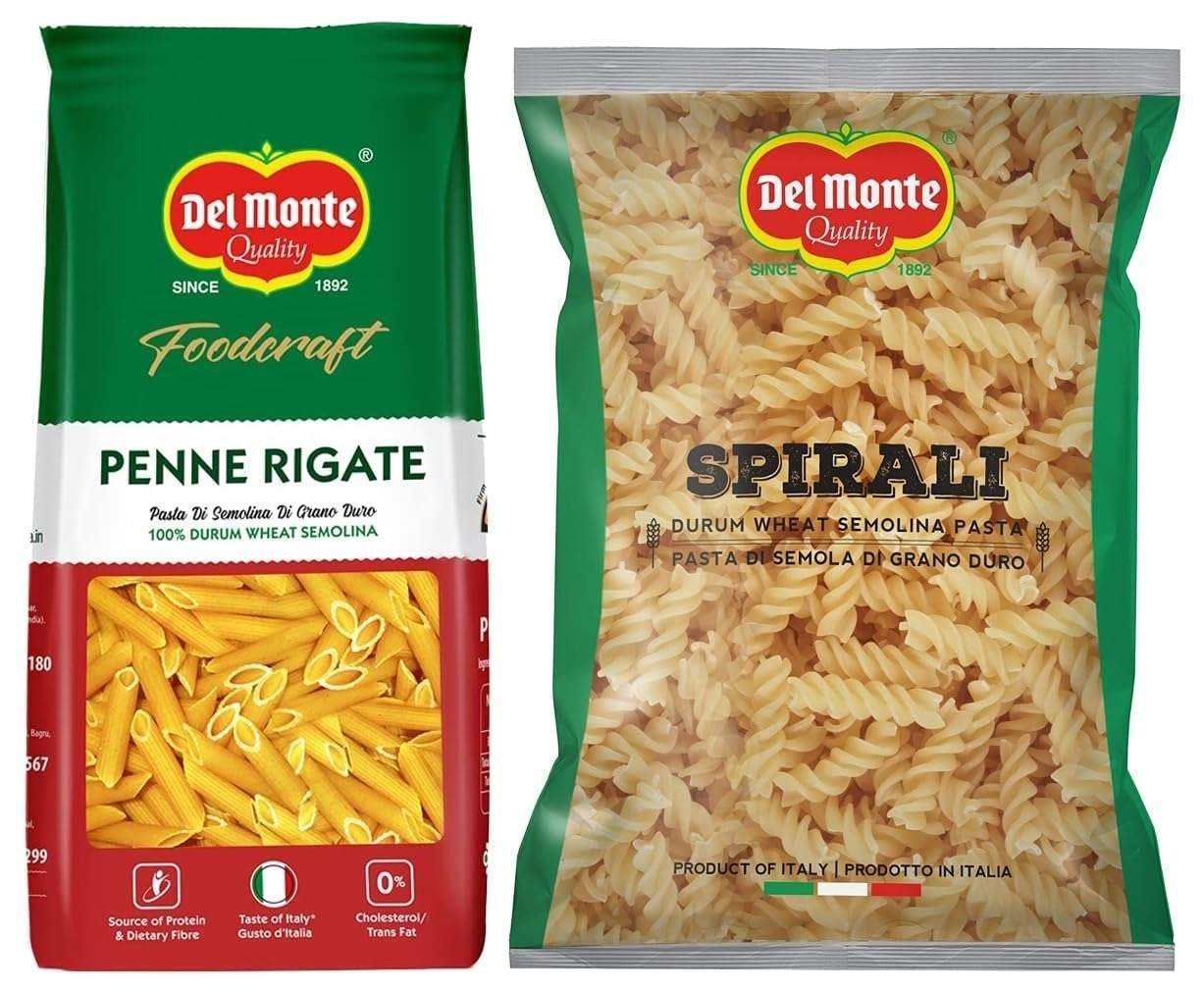 uk71ubkutMbnL-1-1.jpg Del Monte Spirali Pasta (Imported from Italy), 100% Durum Wheat Semolina, 1kg & Del Monte Food Craft Penne Pasta, 1kg - Fast UK Delivery - Image 1