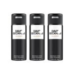 David Beckham Classic Deodorant Spray 150ml (Pack of 3) - Fast UK Delivery