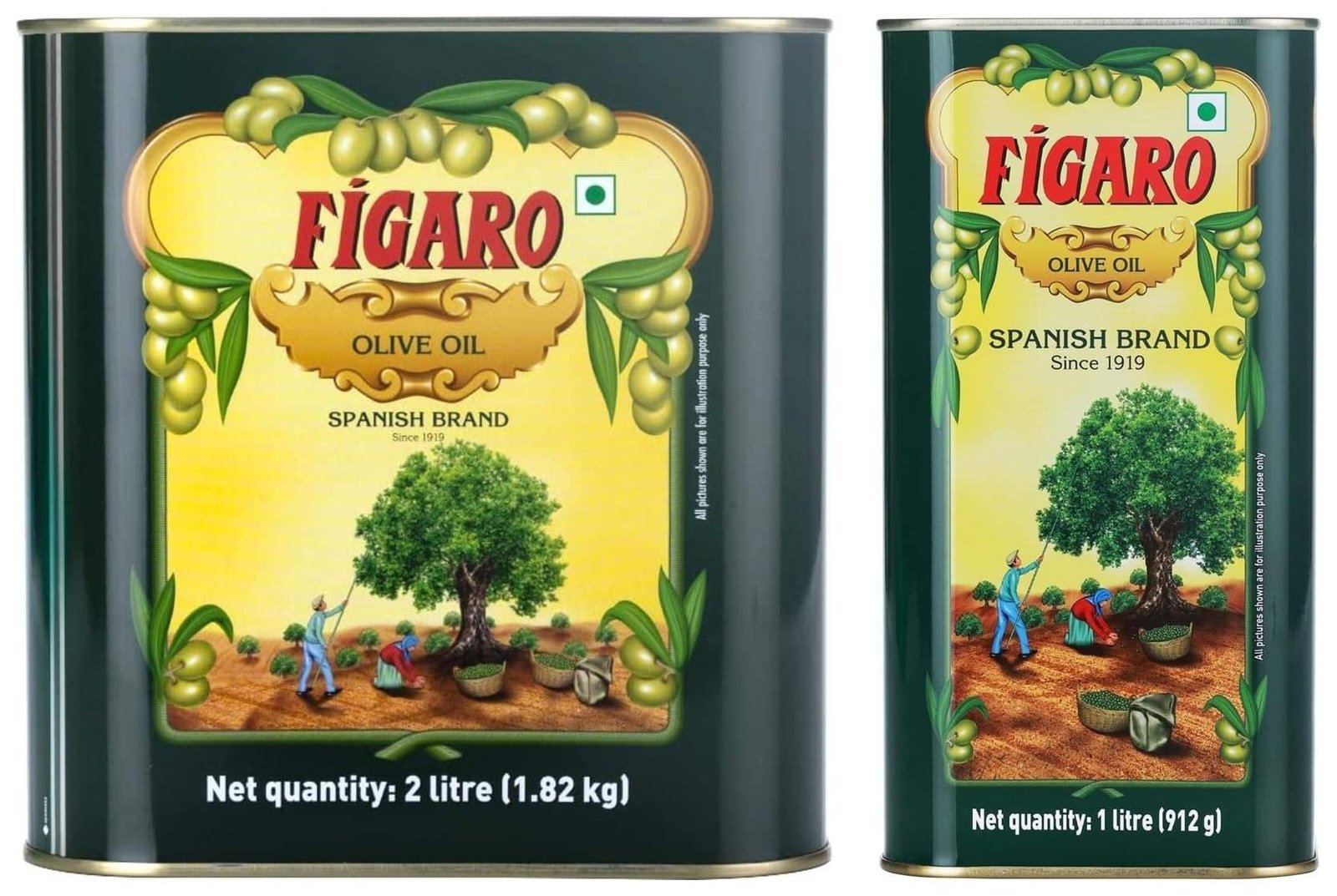 uk71uk6YFieGL-1.jpg Figaro Olive Oil- Pure Olive Oil-Daily Cooking Oil- Perfect for Indian Dishes- Curries, Gravy- Imported from Spain- 2L Tin & Figaro Olive Oil - Pure Olive Oil 1 Lit Tin - Fast UK Delivery - Image 1