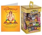 Swad Ganesh Chaturthi Gift with Card (Swad Mixed Candy 125 Gift Box & 1 Greeting card) - Fast UK Delivery