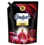 Comfort Perfume Deluxe,Desire,Fabric Liquid Conditioner Crafted With French Perfume Fragrances,2 Ltr Pouch,Floral,Orange - Fast UK Delivery