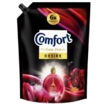 Comfort Perfume Deluxe,Desire,Fabric Liquid Conditioner Crafted With French Perfume Fragrances,2 Ltr Pouch,Floral,Orange - Fast UK Delivery