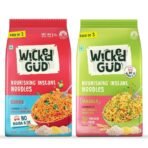 WickedGud Curry (201gm) & Masala (207gm) Nourishing Instant Noodles | No Maida | No Oil | No MSG | High Protein | High Fibre | Cholesterol Free - Fast UK Delivery