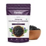 Farmley Dried Californian Blueberries| Healthy & Tasty Whole & Dried Blueberry (Pack Of 1),200 Gram - Fast UK Delivery
