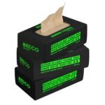 Beco Bamboo Super Soft 2-ply Car Tissue Box| Facial Tissue-200 pulls x 3 Packs (600 Pulls) | 100% Natural & Ecofriendly - Fast UK Delivery