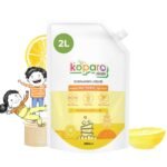 Koparo Organic Dishwash Liquid | 2 Litres | Orange and Sweet Lime Fragrance | Natural & Plant Based With Tea Tree Oil Germ Protection | Baby & Pet Safe1 - Fast UK Delivery