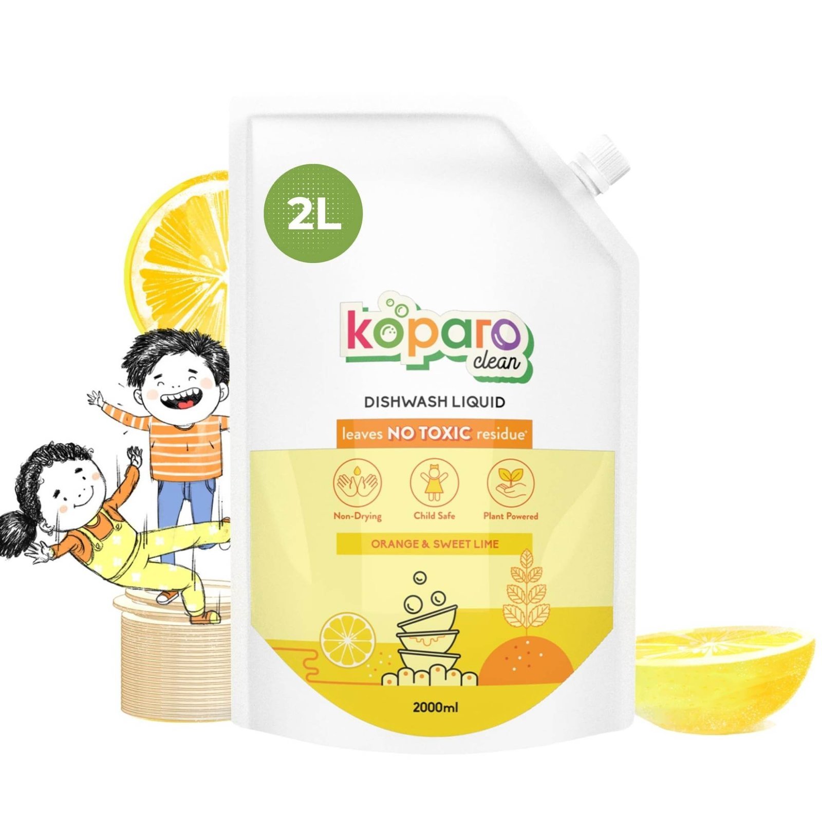 uk71wcoffO3JL-1-1.jpg Koparo Organic Dishwash Liquid | 2 Litres | Orange and Sweet Lime Fragrance | Natural & Plant Based With Tea Tree Oil Germ Protection | Baby & Pet Safe1 - Fast UK Delivery - Image 1