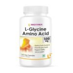 L-Glycine Amino Acid 500mg Supplement, Supports healthy sleep & immune system, Supports Brain Health 120 Veg. Capsules - Fast UK Delivery