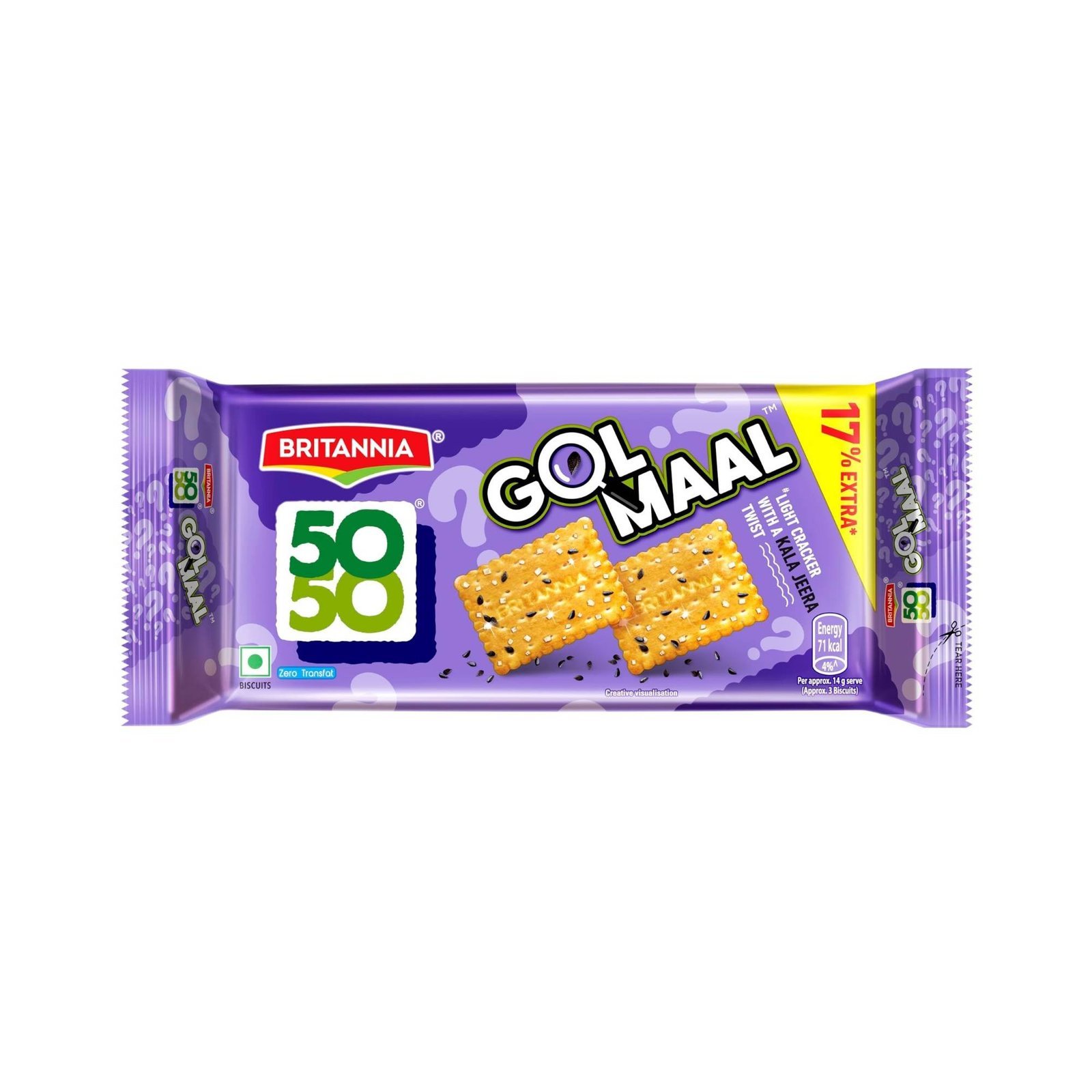 uk71x24aainL-1.jpg 50-50 Golmaal Light Crackers with Kaala Jeera Biscuits, 200g - Fast UK Delivery - Image 1