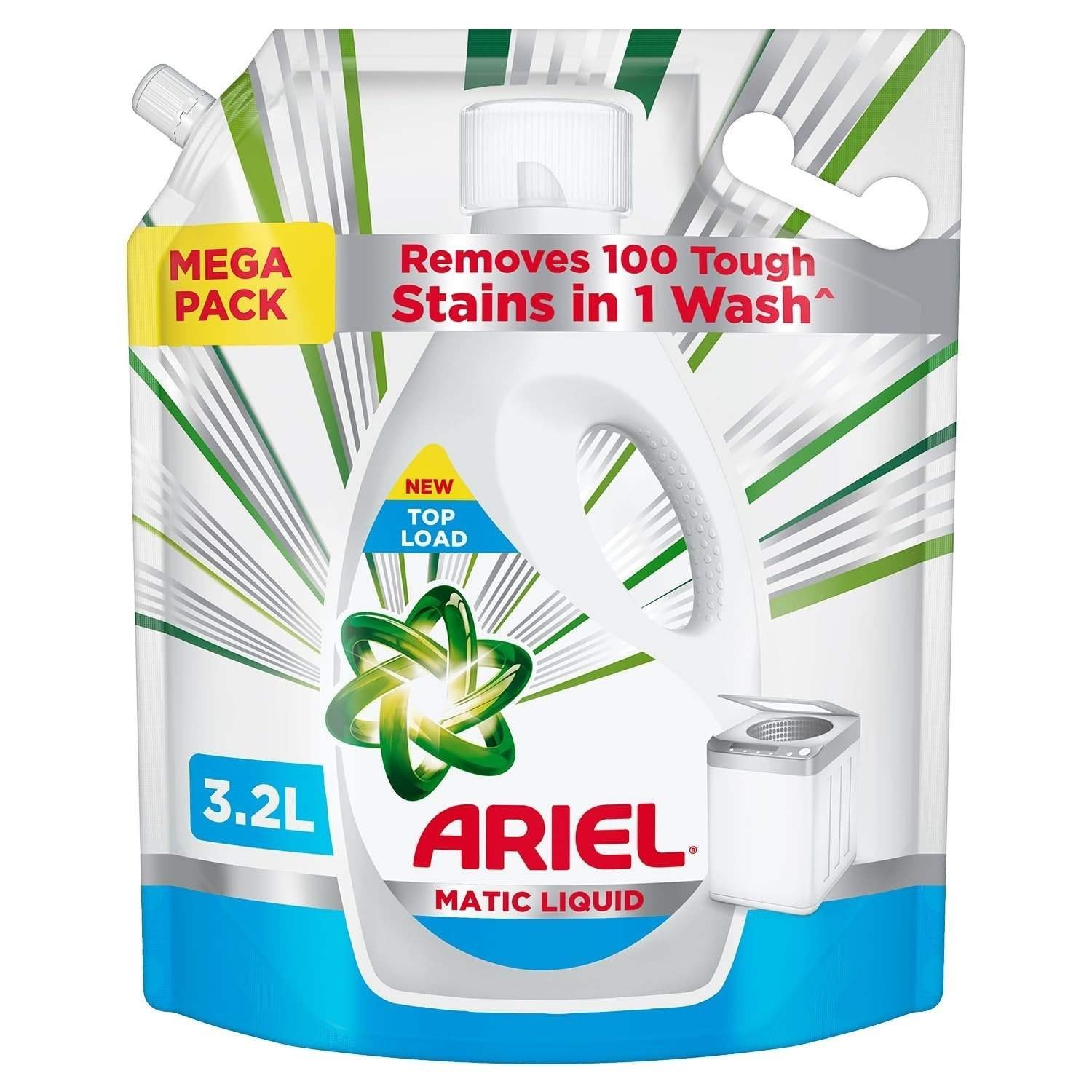 uk71xds3t4AJL-1-1.jpg Ariel Liquid Detergent Top Load - 3.2L | Removes 7 day dried-in Stains in 1 wash inside Washing Machine | Now at Price of Powders | Amazing Fragrance | Protects Colours | Dissolves Faster - Fast UK Delivery - Image 1